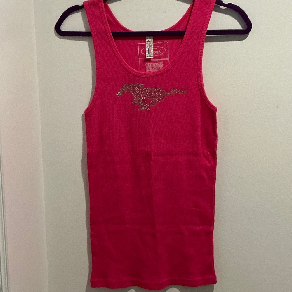 NWOT. Ford Sequined Mustang Pink Official Licensed Apparel